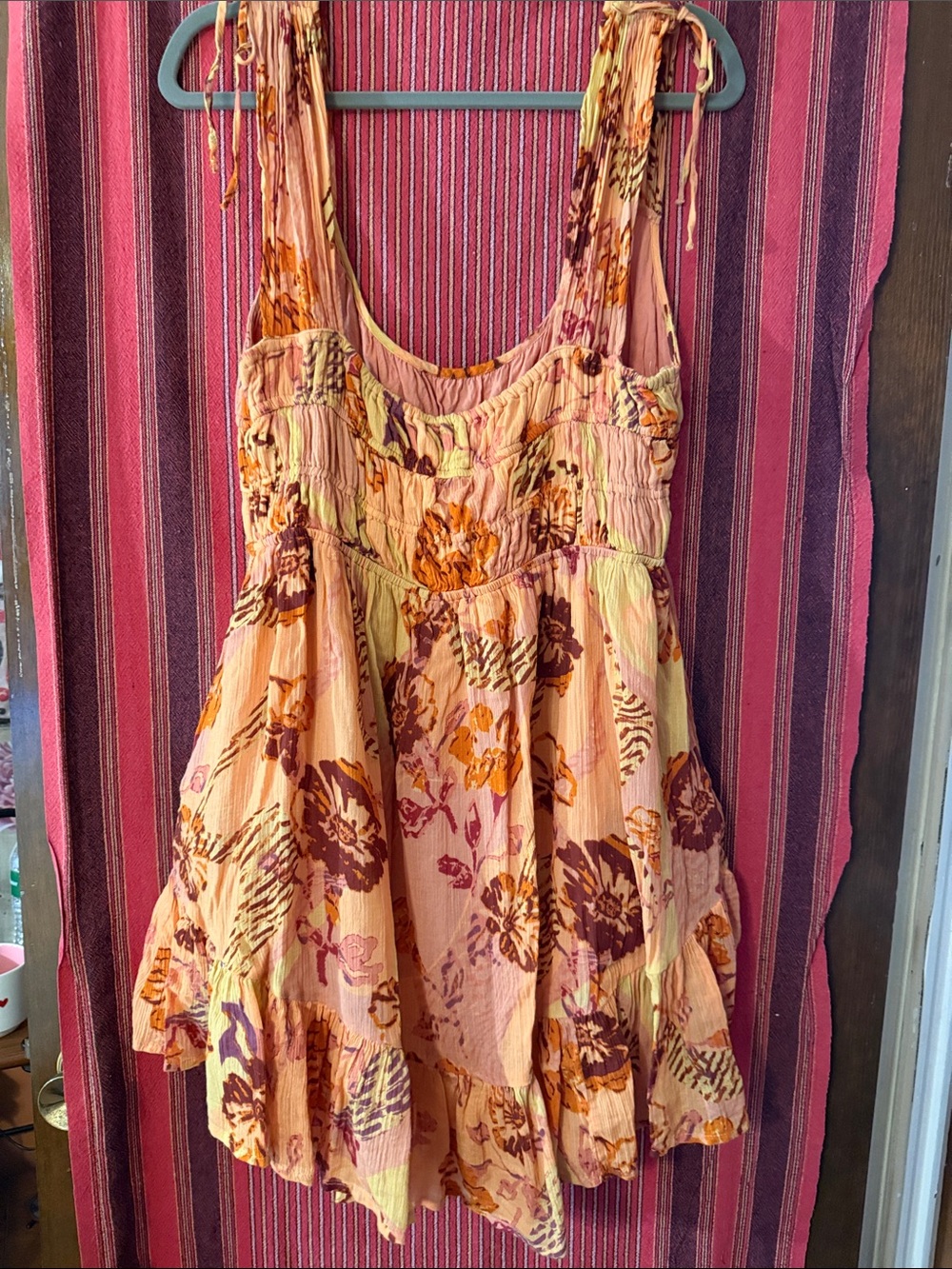Free People Pumkpin Spice Summer Mini Dress L - Picture 3 of 14